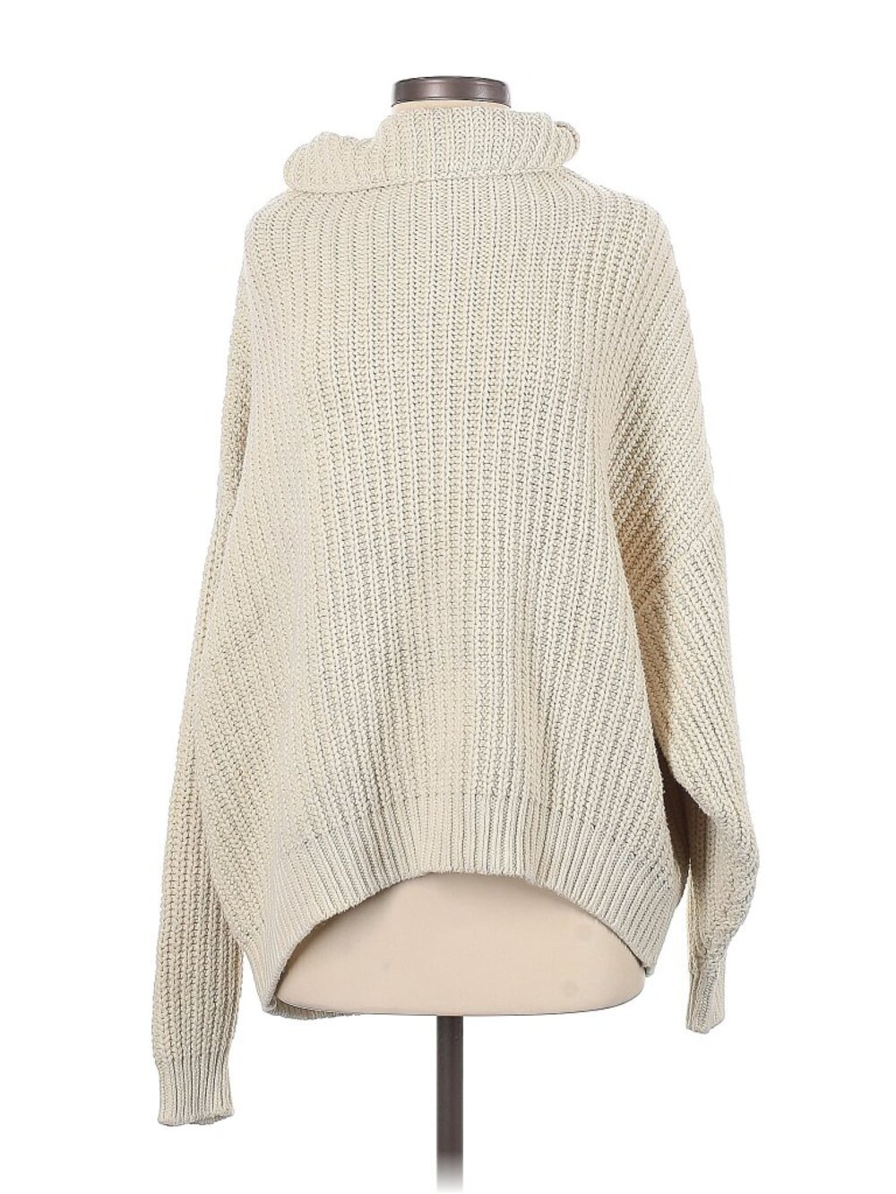 Free People Chunky Knit Creme Sweater XS